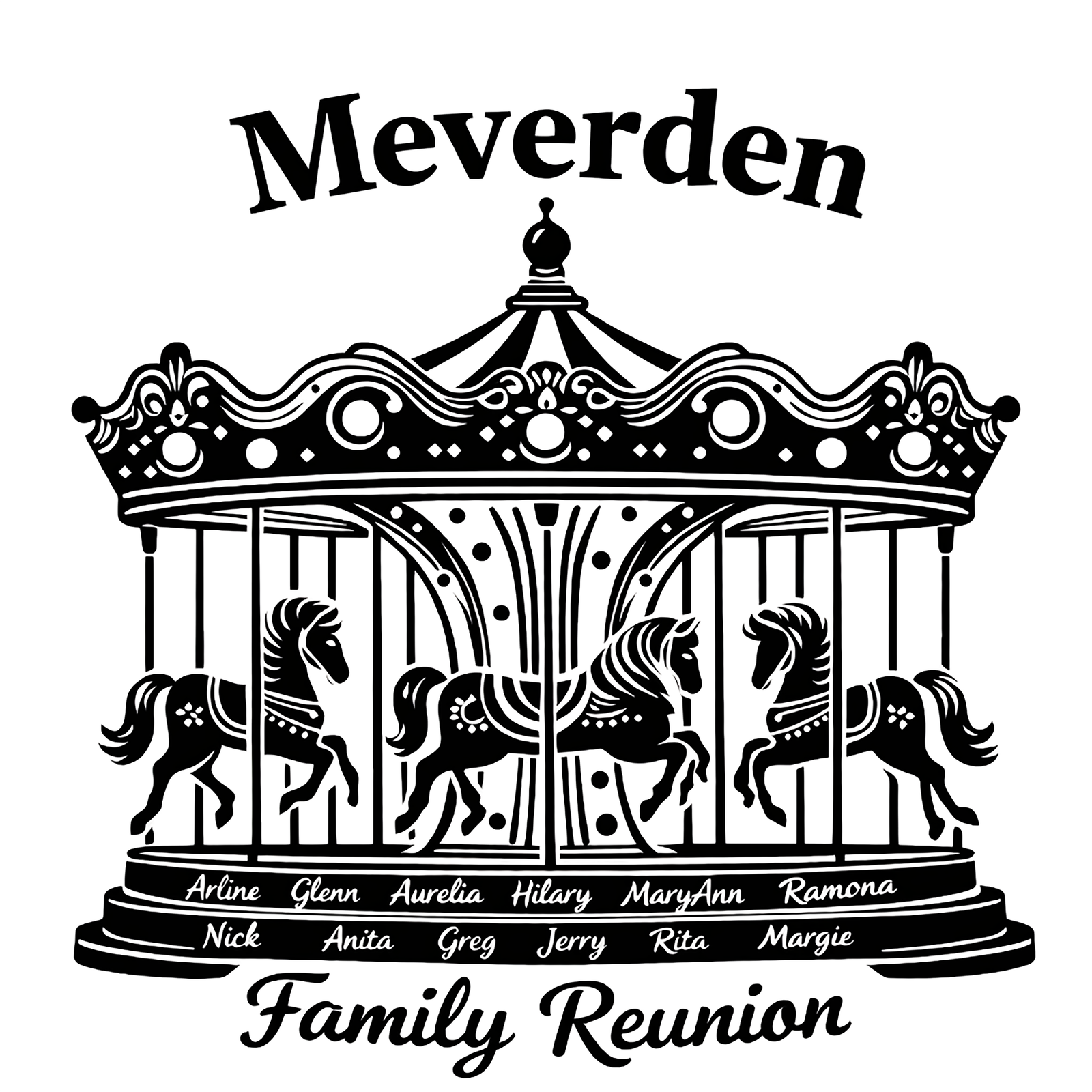 Meyerden family reunion illustration
