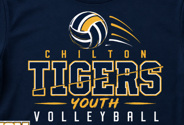 Chilton Tigers volleyball apparel artwork